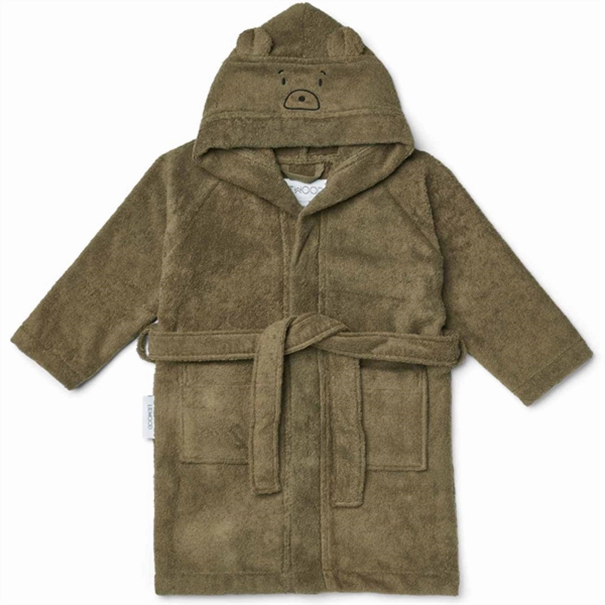 Liewood Lily Bathrobe Mr Bear Khaki