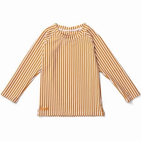 Liewood Noah Swim Tee Stripe Mustard/White