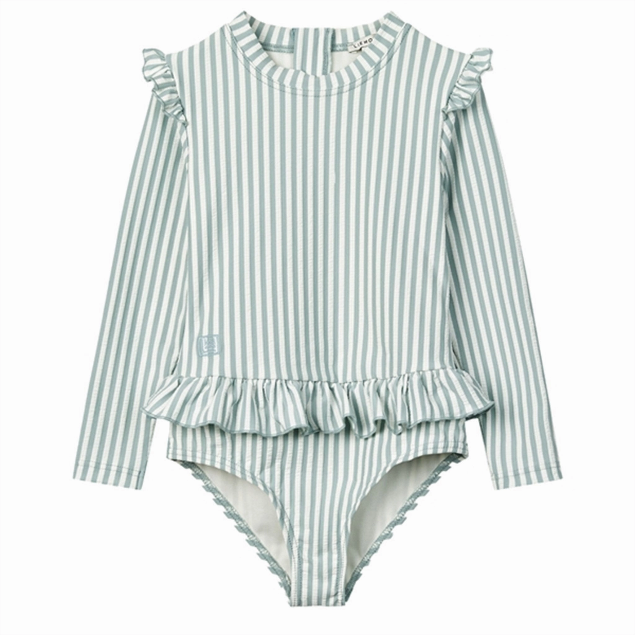 Liewood Sille Seersucker Swimsuit Y/D Stripe Sea Blue/White