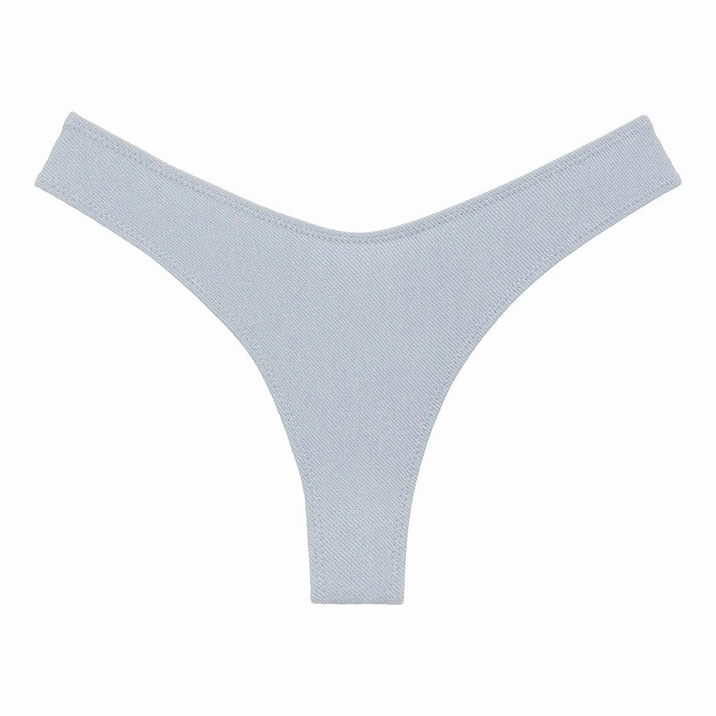 Light Denim Added Coverage Lulu (Zig-Zag Stitch) Bikini Bottom