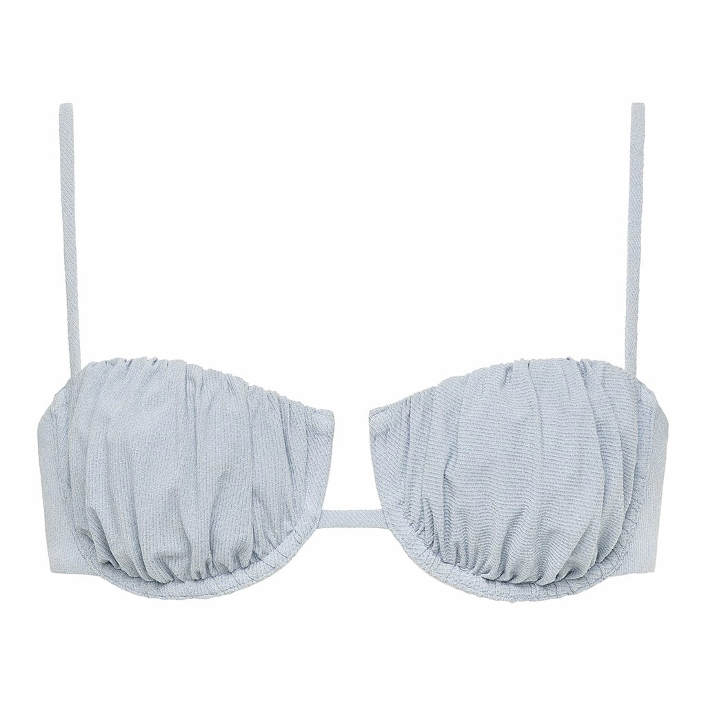 Light Denim Petal Bikini Top