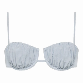 Light Denim Petal Bikini Top