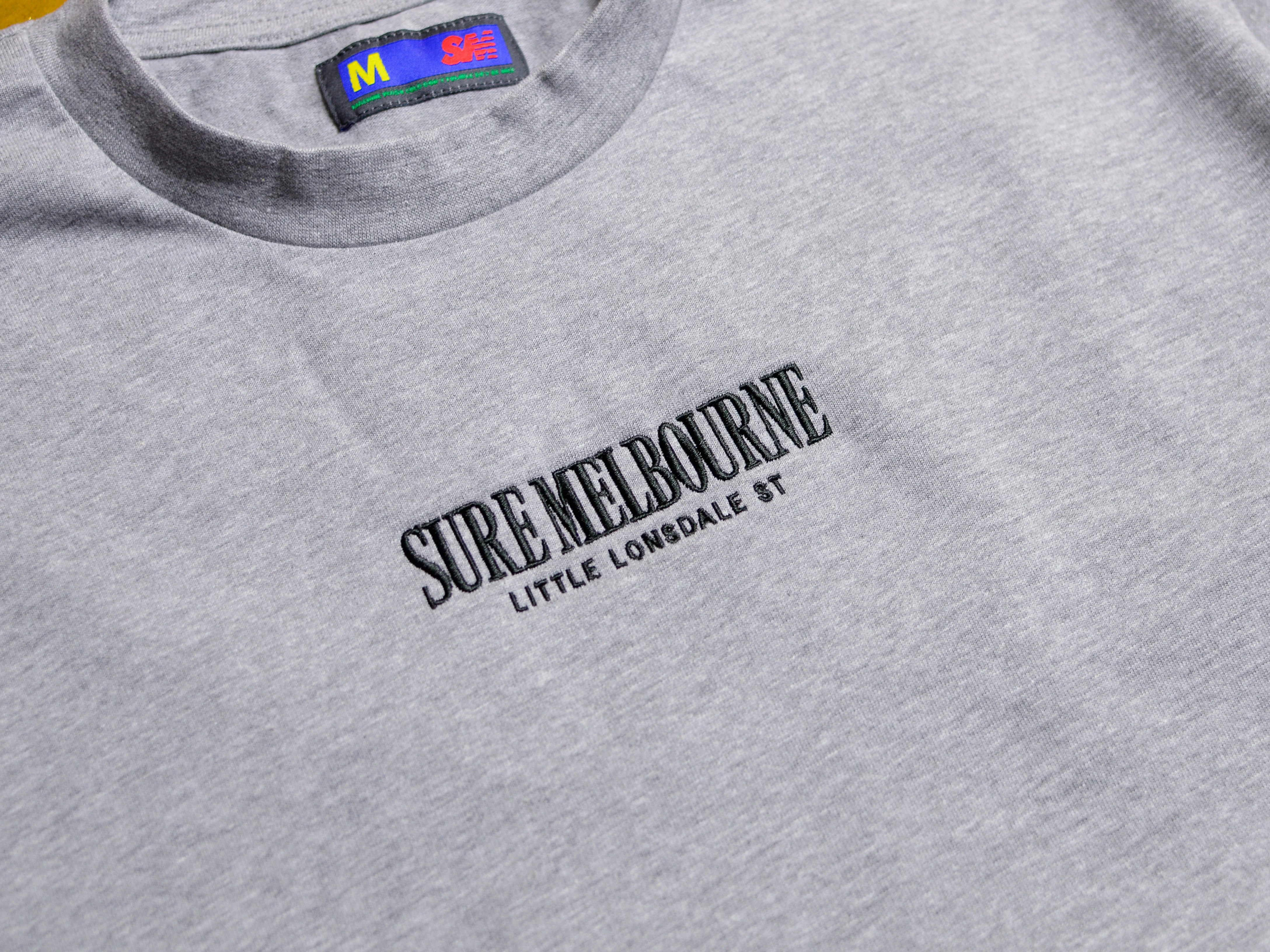 Little Lonsdale St. Heavyweight Embroidered T-Shirt - Athletic Heather