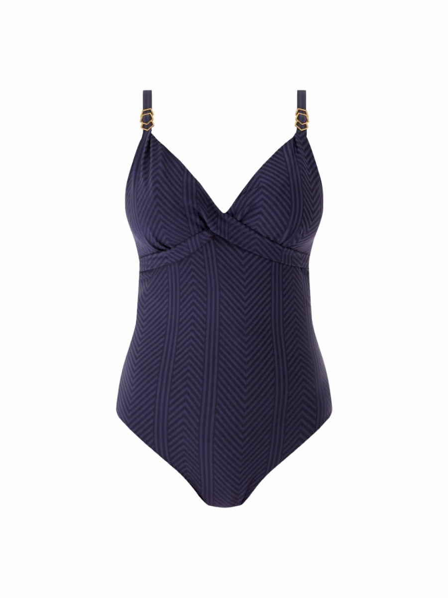 Long Island Deep Plunge Swimsuit - Ink