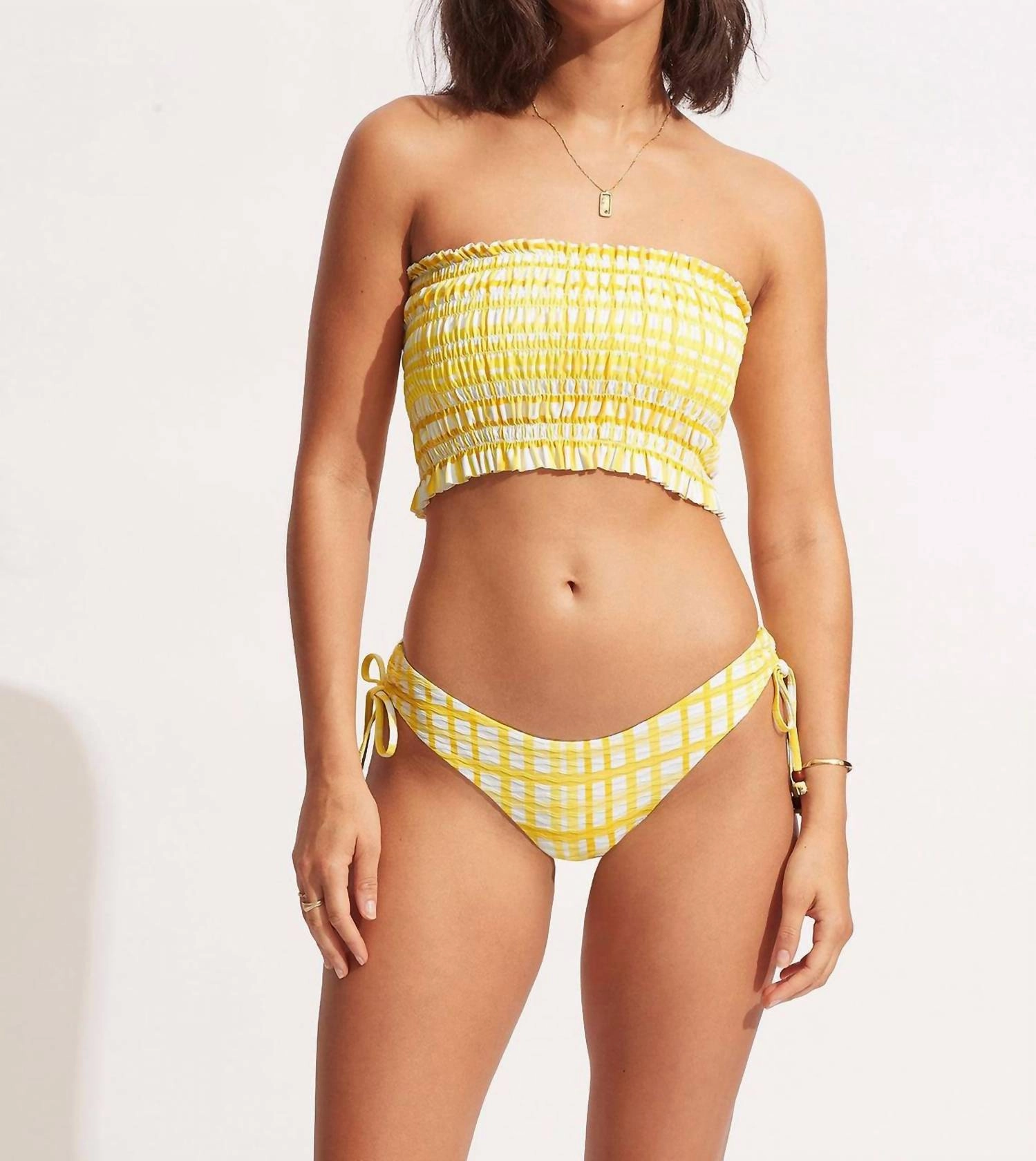 Loop Tie Side Hipster Bottom In Amalfi Check