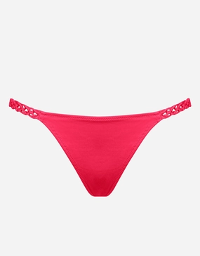 Macrame Love Bikini Pant - Luscious Red