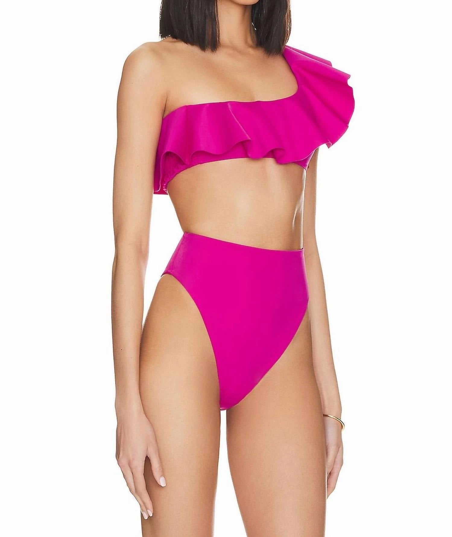 Mae Bikini Top In Magenta