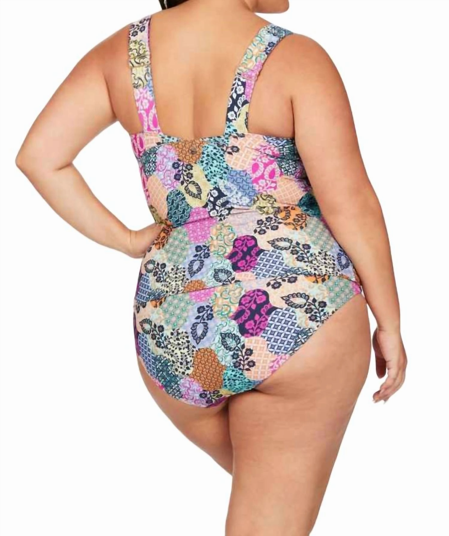 Magritte Tankini Top In Beige Multi