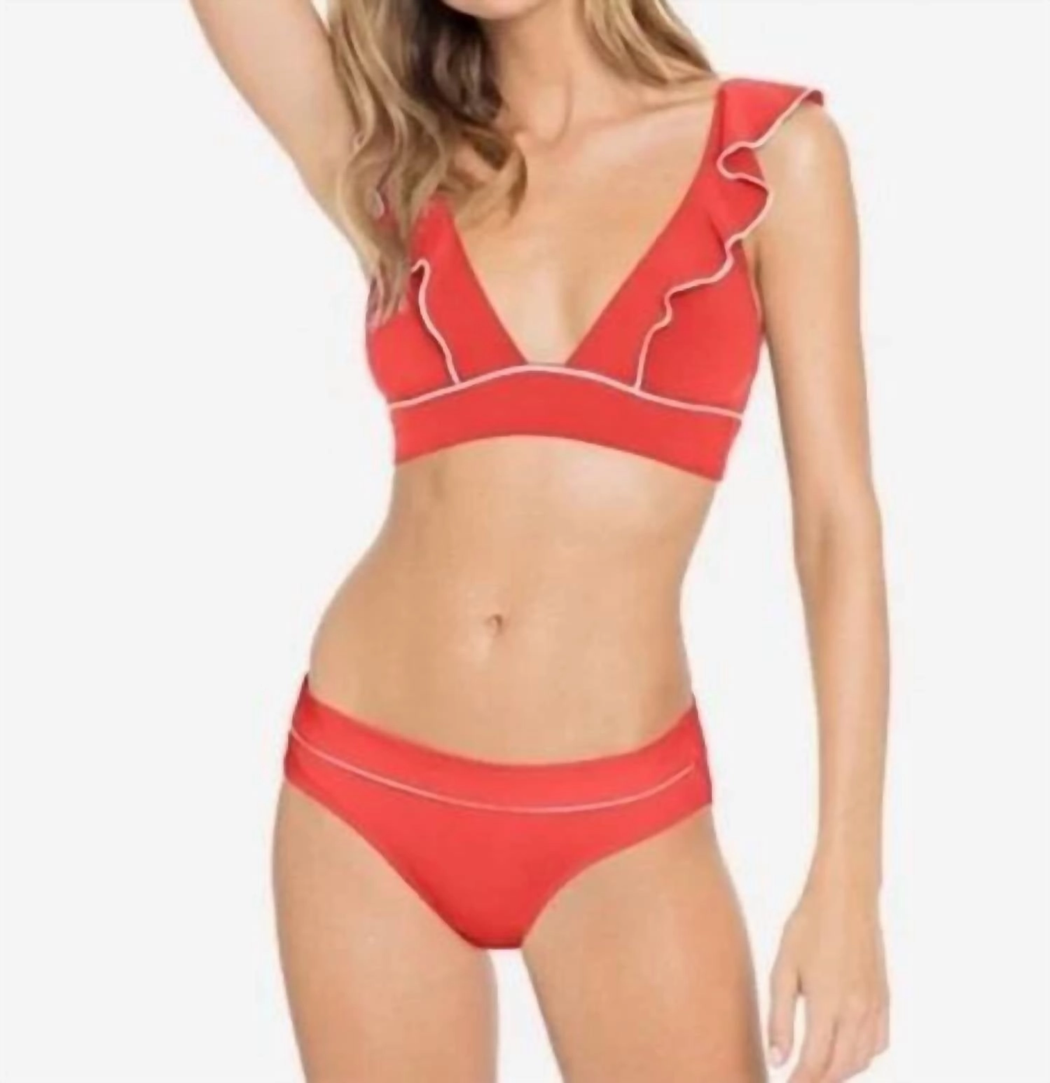 Malia Banded Edge Bottom In Pimento