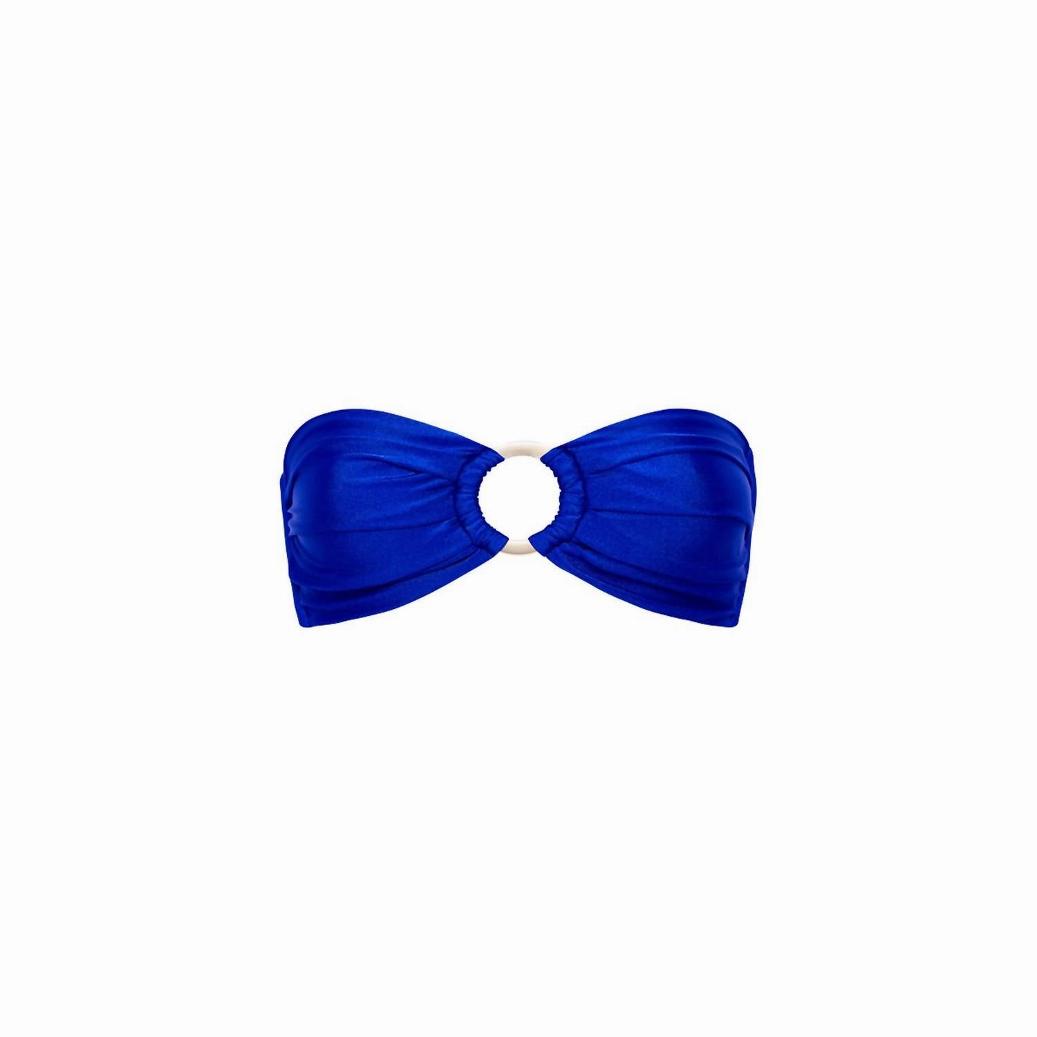 Malibu Strapless Bandeau Top In Blue