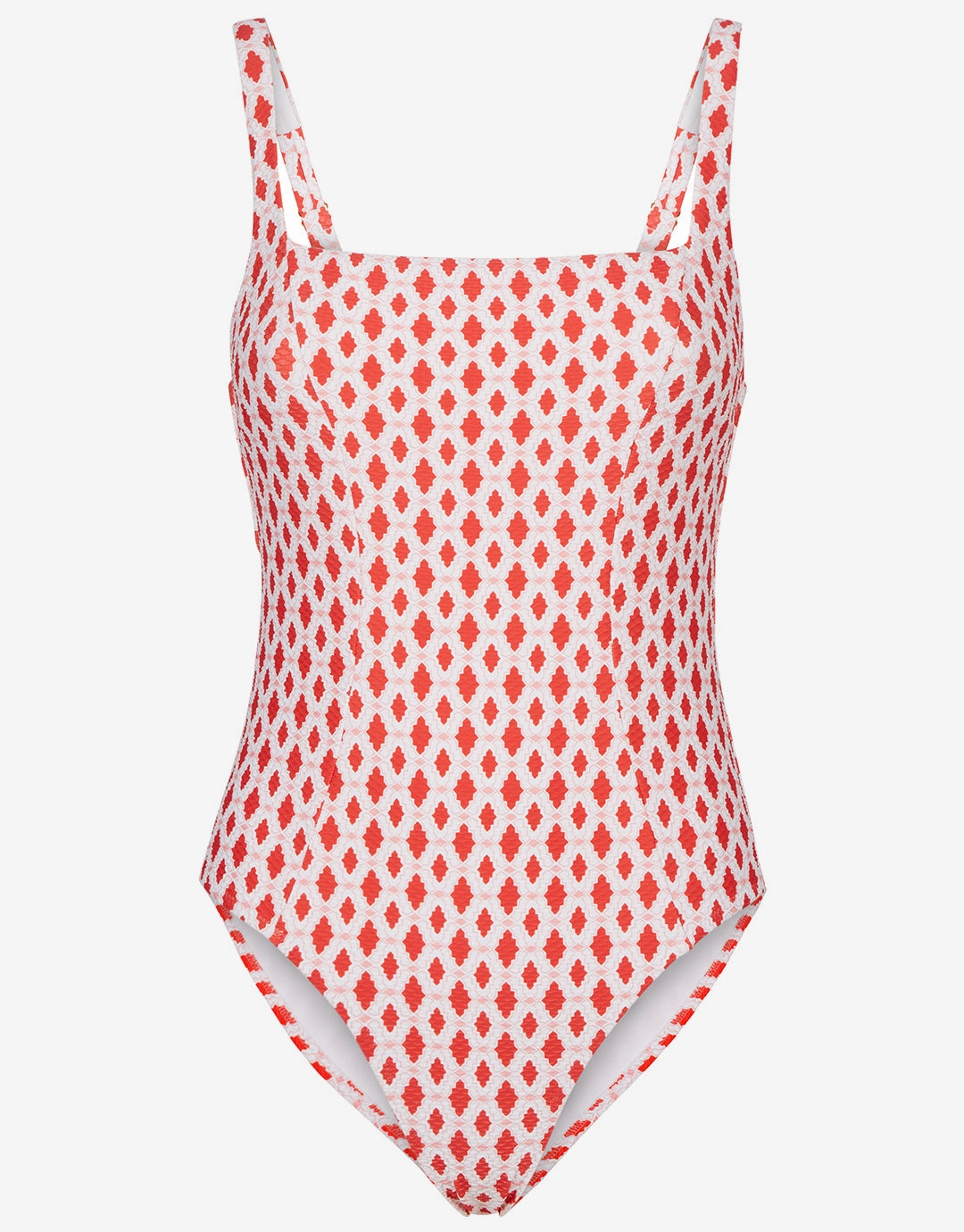 Marrakesh Tie Back One Piece Swimsuit - Red/White