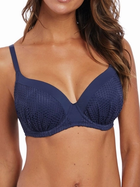 Marseille Moulded Gathered Bikini Top - Twilight