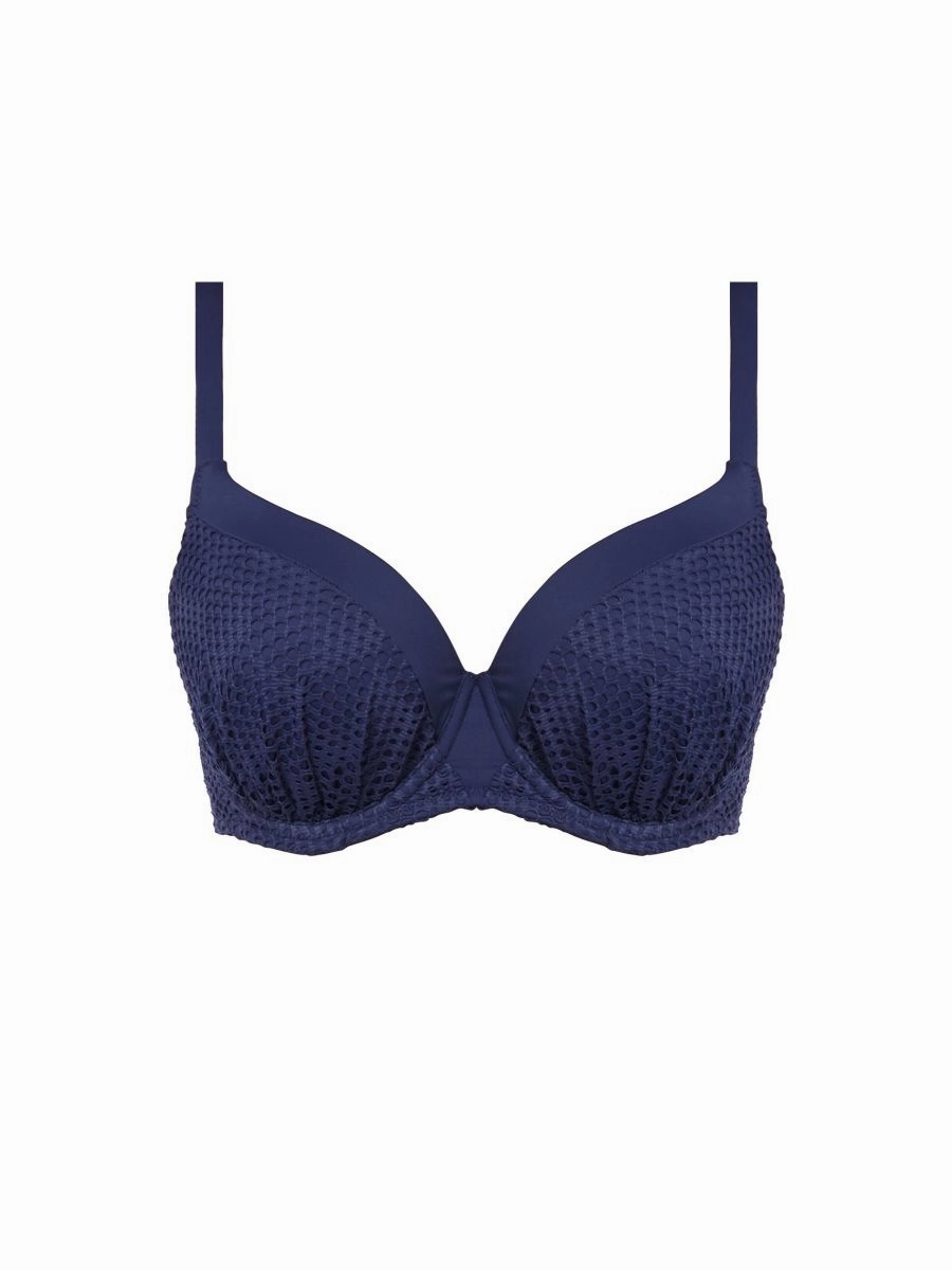 Marseille Moulded Gathered Bikini Top - Twilight