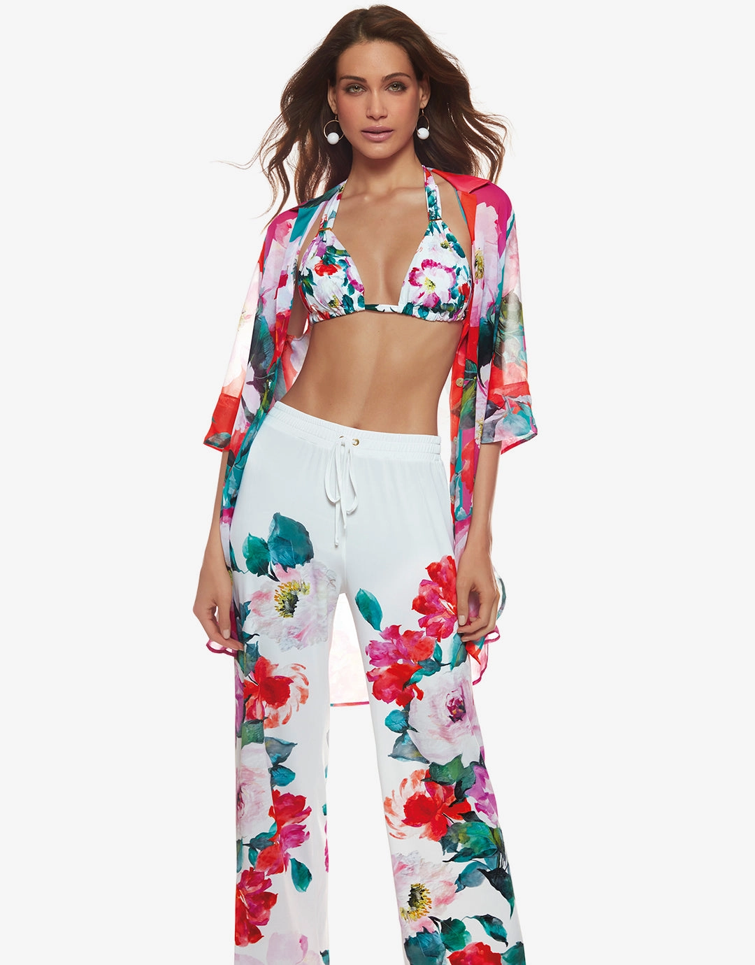 Melania Beach Trouser - Floral Multi