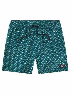 Men's Harbor Salt & Lime Swim Trunk In Navy & Mint Limes