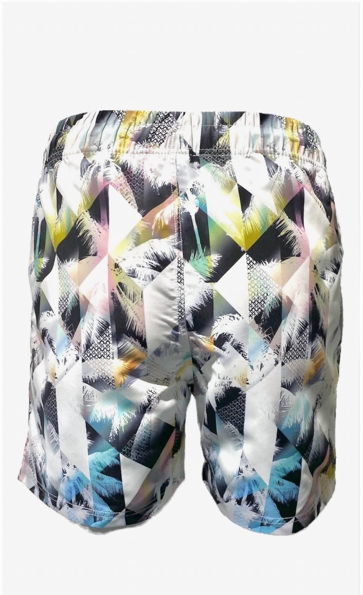 Men's Swim Short In Multi Grid Palms