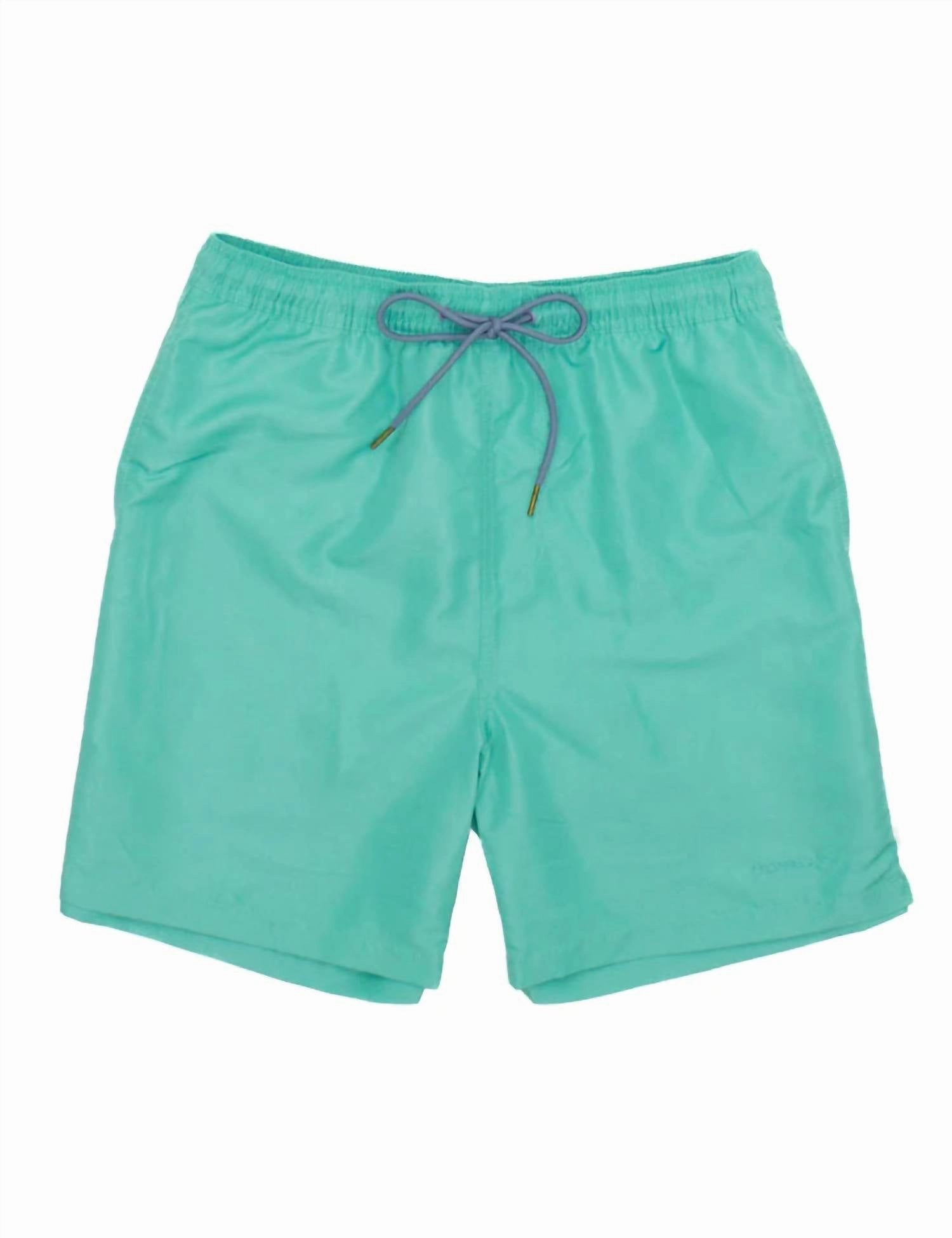 Men's Swim Trunks In Soft Green