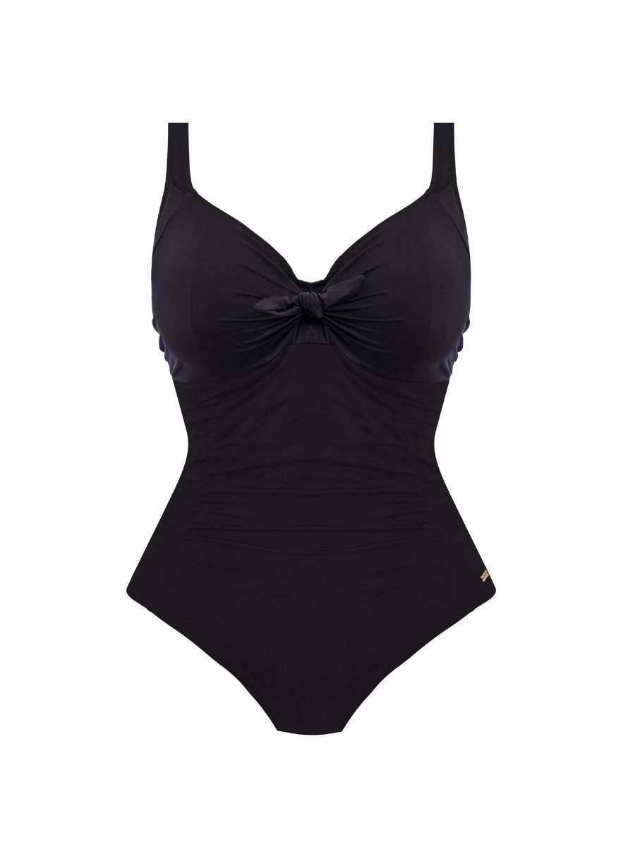 Merissa Tie Front Swimsuit - Black