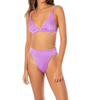 Metallic Lilac Top In Purple