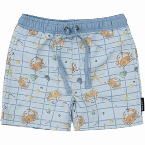 Mikk-Line Faded Denim AOP Swim Shorts