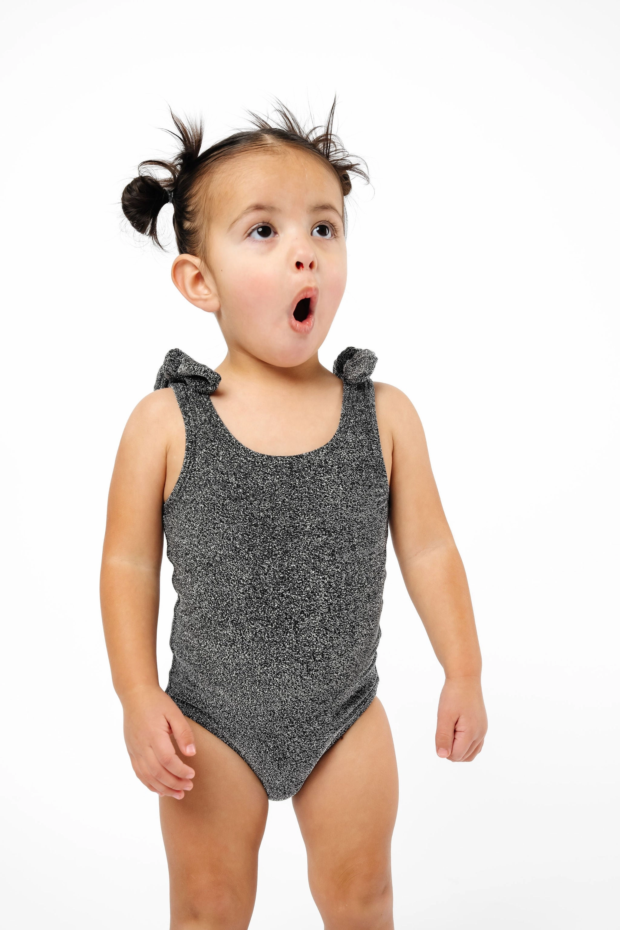 Mini Palm Tree One Piece | Black Shimmer