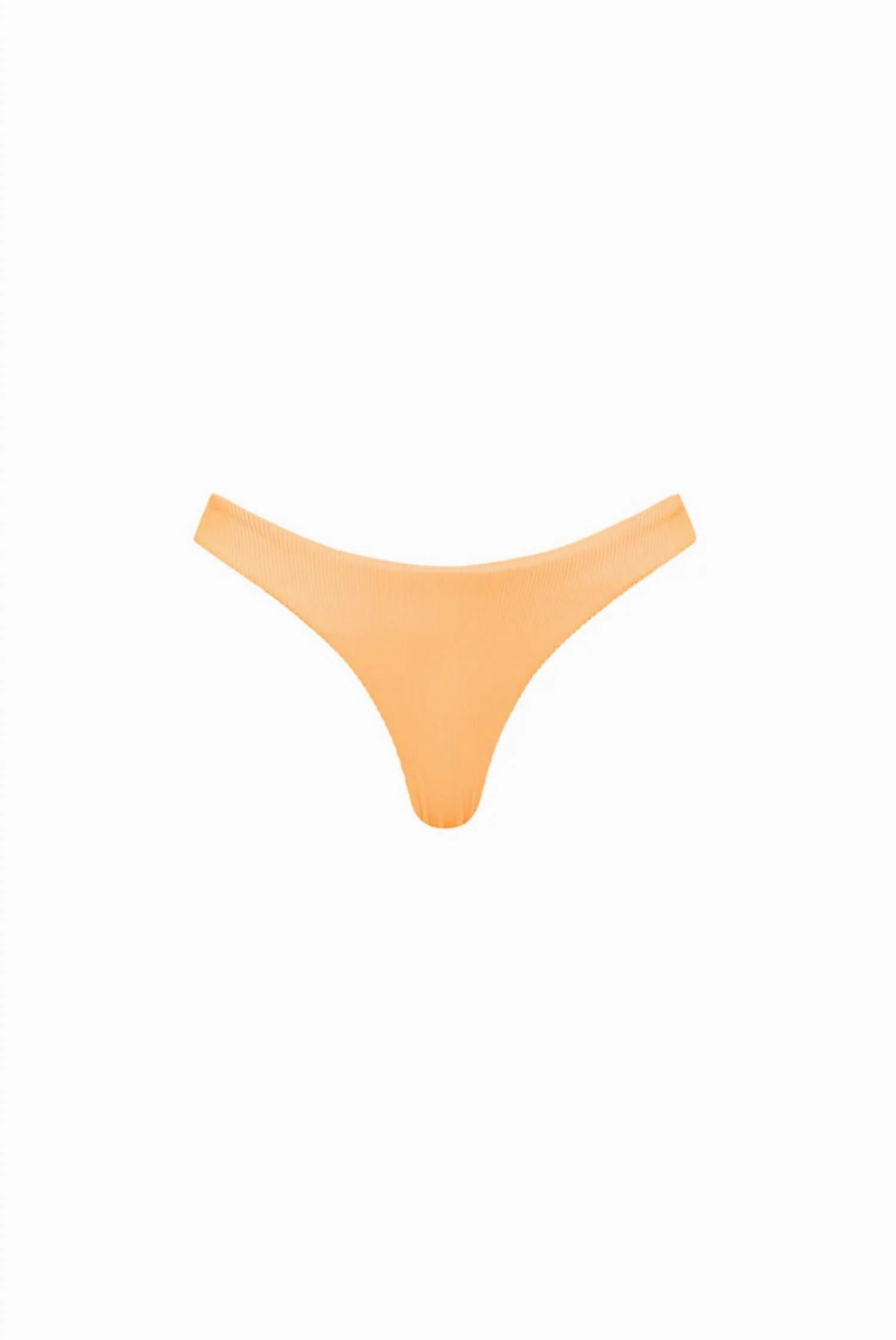 Minimal Full Coverage Bikini Bottom In Mango Ribbed