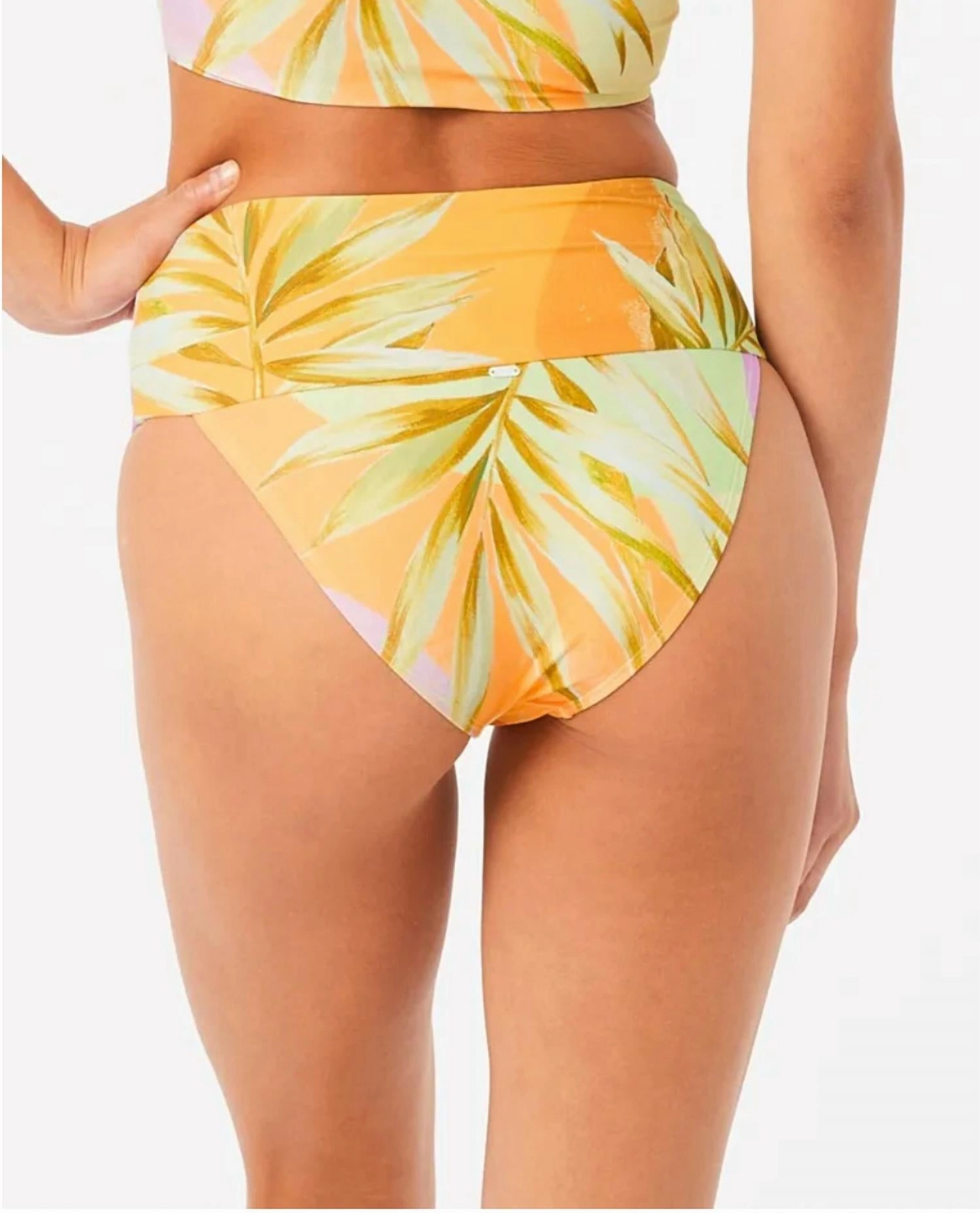 Montego Bay High Waist Bikini Bottom In Yellow