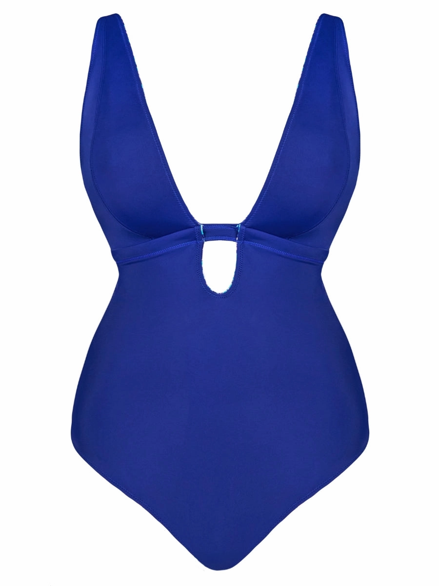 Mykonos Reversible Non Wired Swimsuit - Blue Print