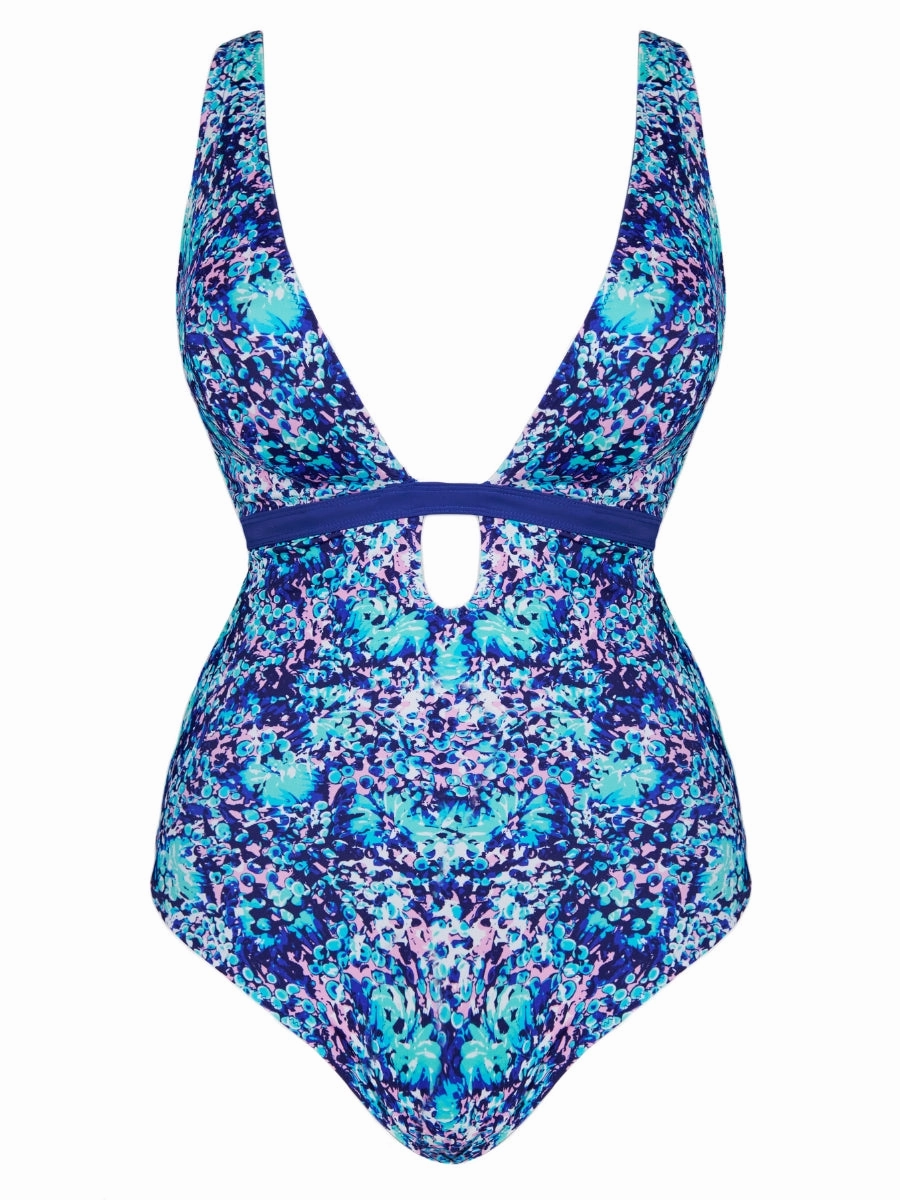 Mykonos Reversible Non Wired Swimsuit - Blue Print