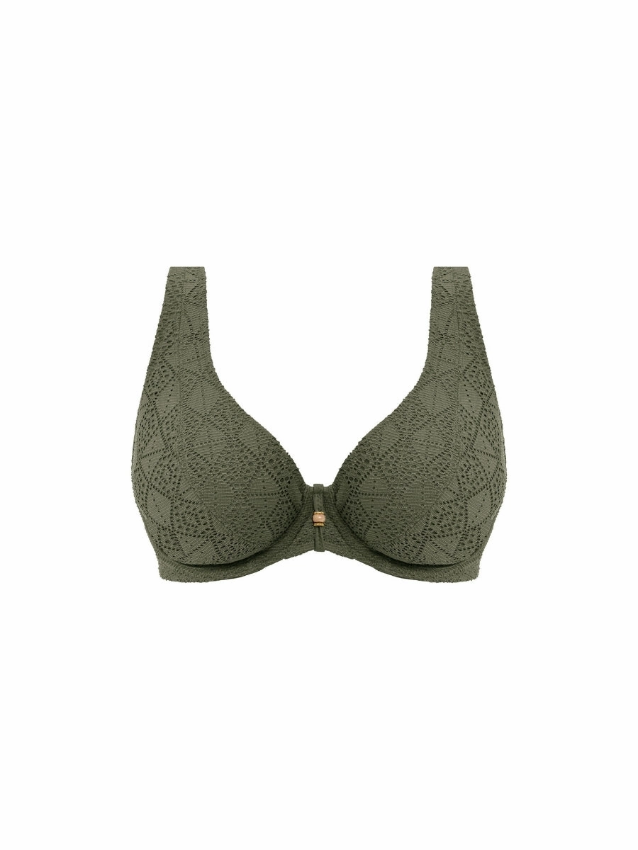 Nomad Nights High Apex Bikini Top - Sage