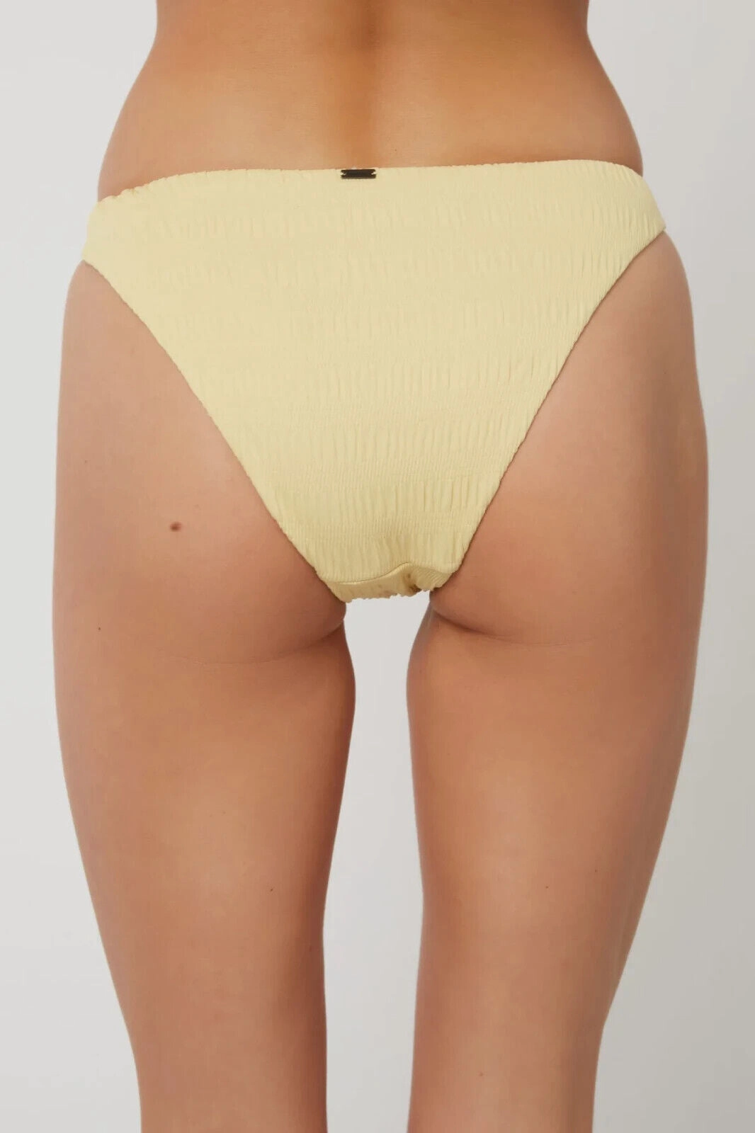 O'Neill Saltwater Bottom Women XS Yellow Textured Flamenco Swimwear Beach ERK234