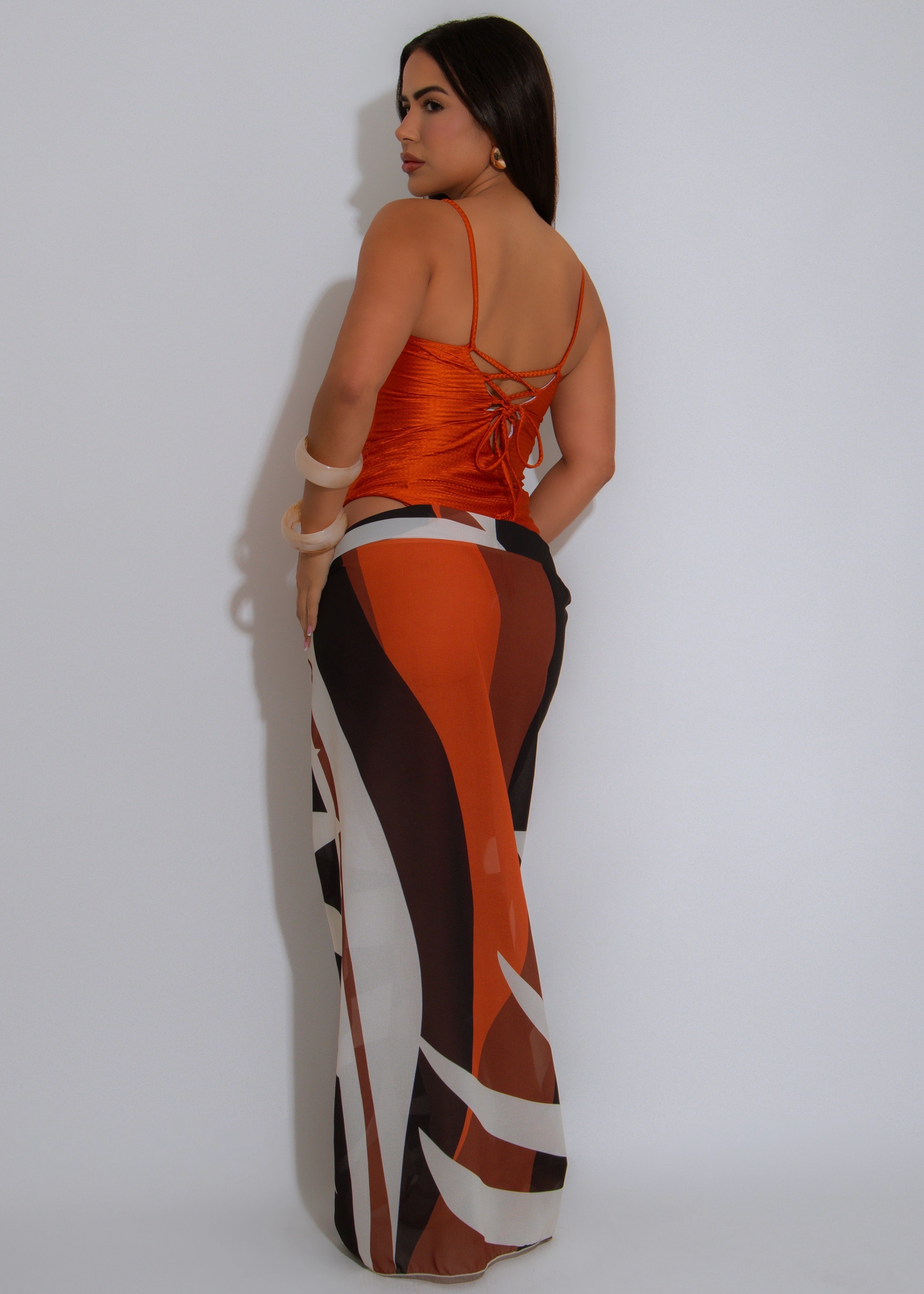 Oceana Luxe Swimsuit Set Orange