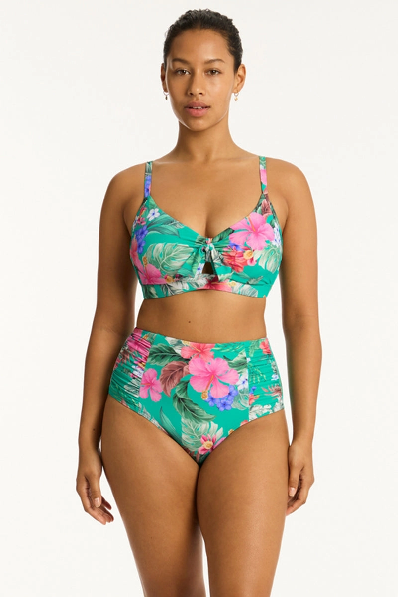 Pacifico High Waist Gathered Side Pant