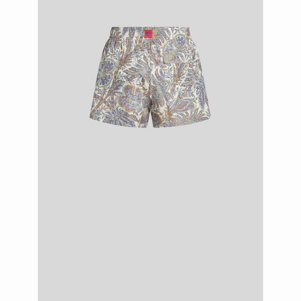 PAISLEY FOLIAGE DESIGN SWIM SHORTS