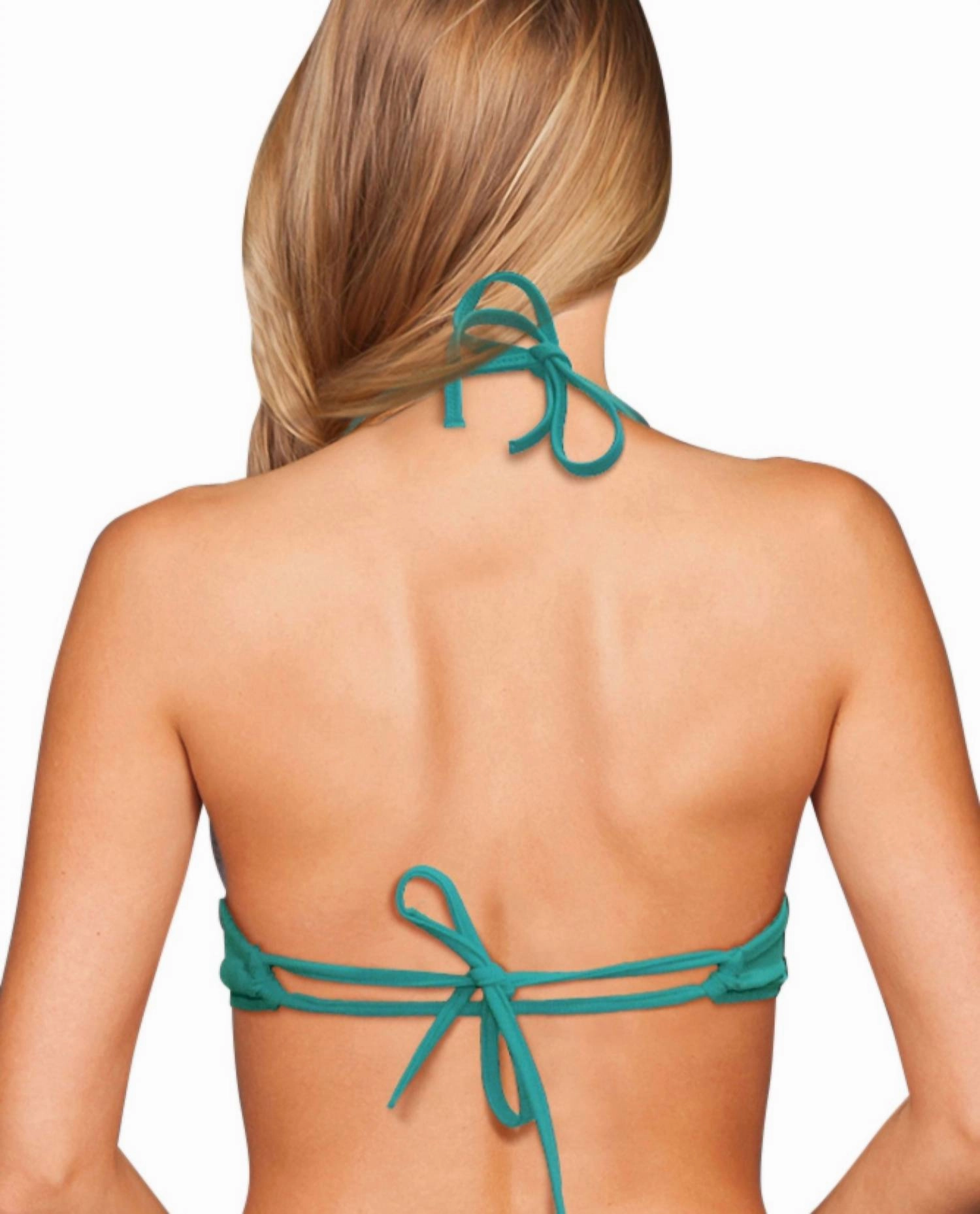 Peacock Underwire Halter Tie Back Bikini Top