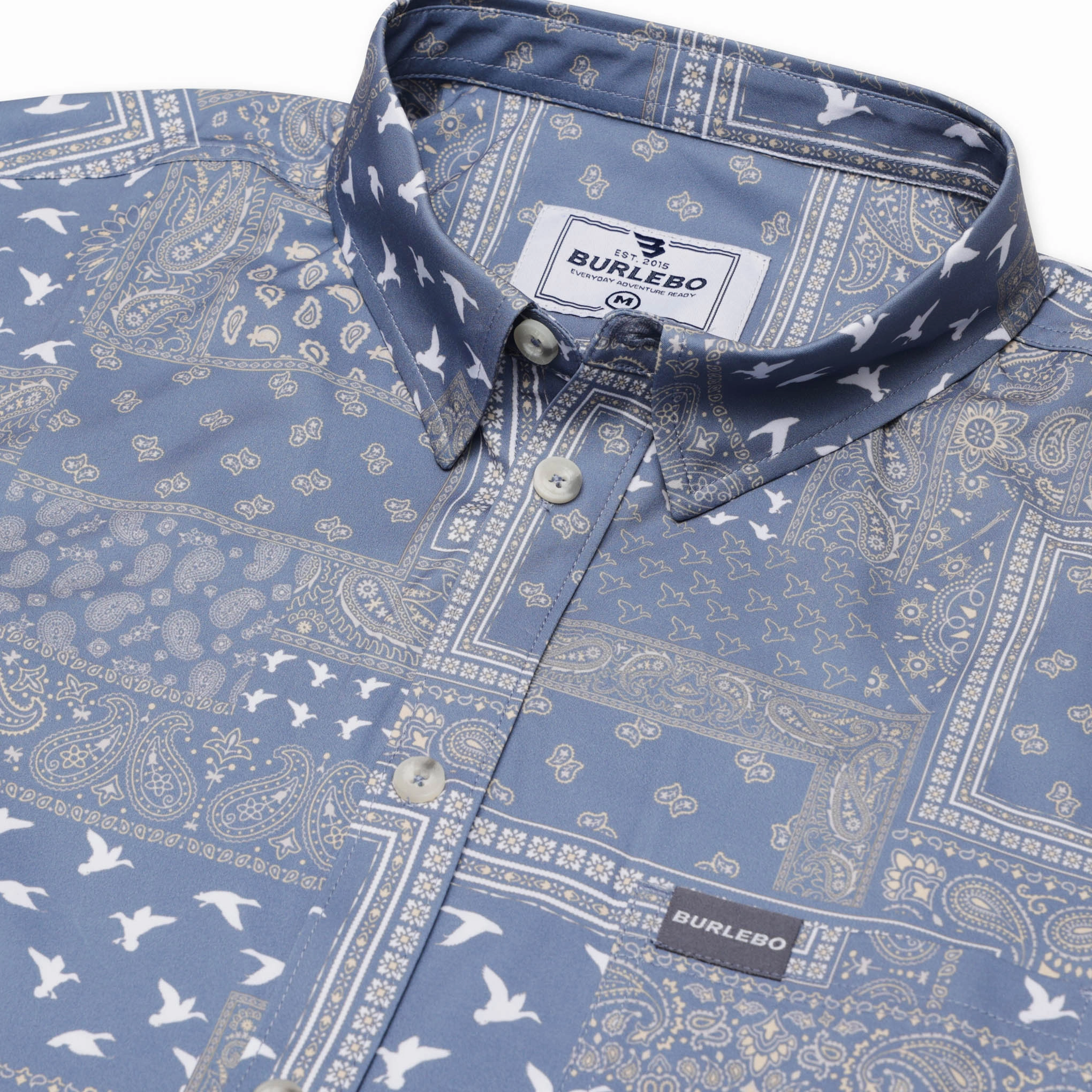 Performance Button Up - Duck Paisley - Blue