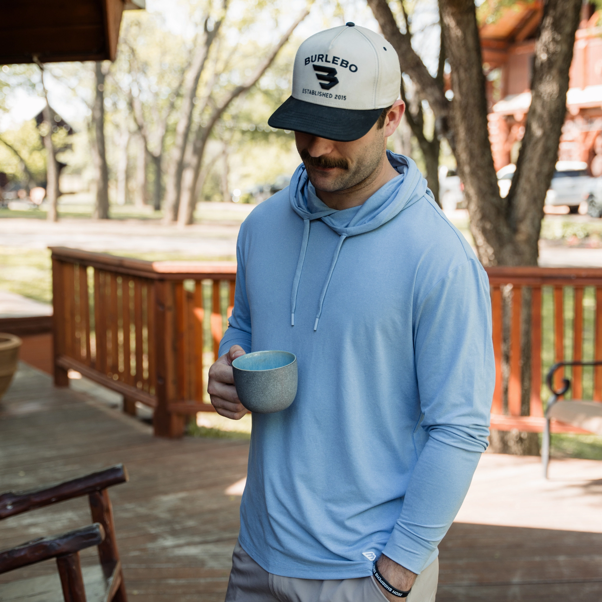 Performance Hoodie - Heather Sky Blue