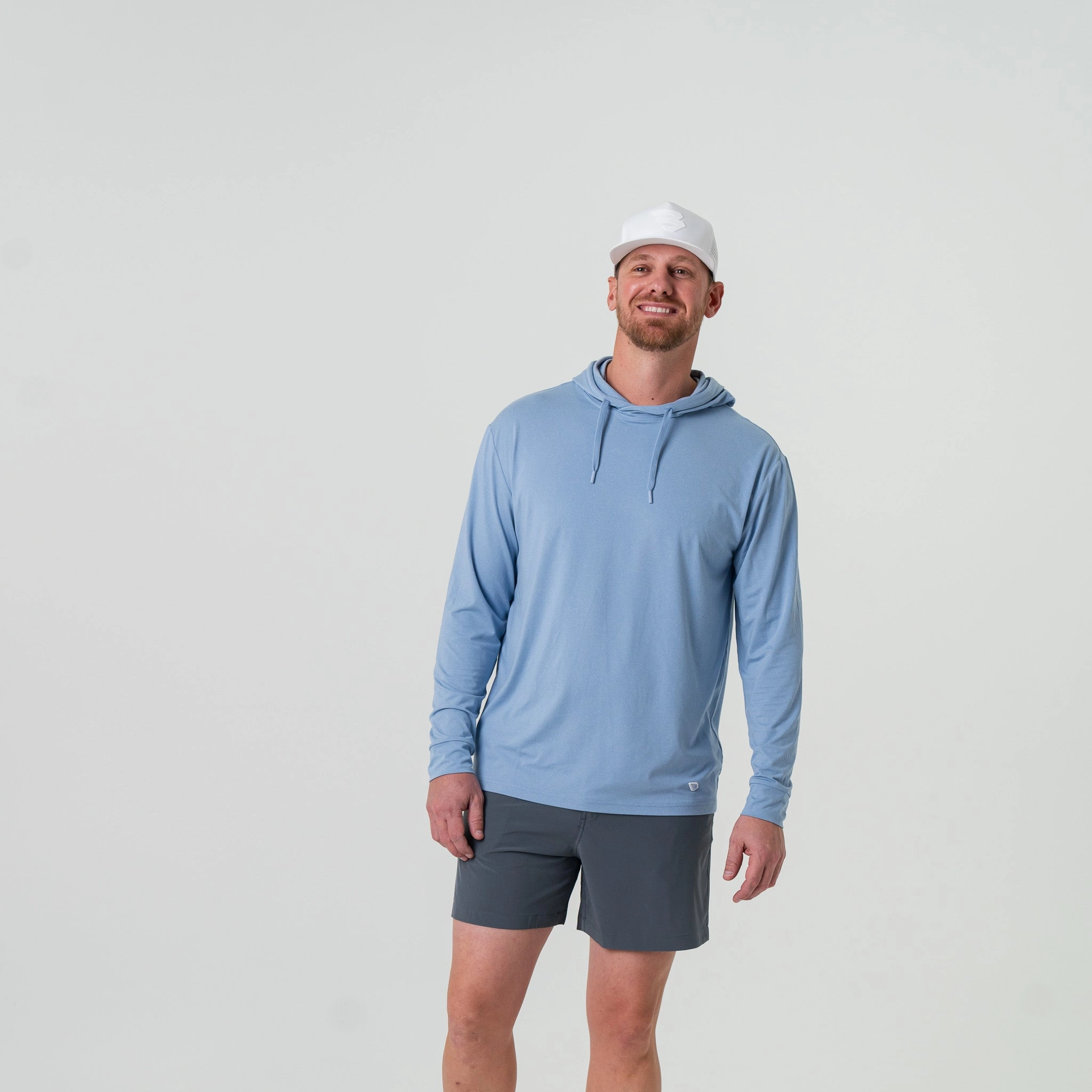 Performance Hoodie - Heather Sky Blue