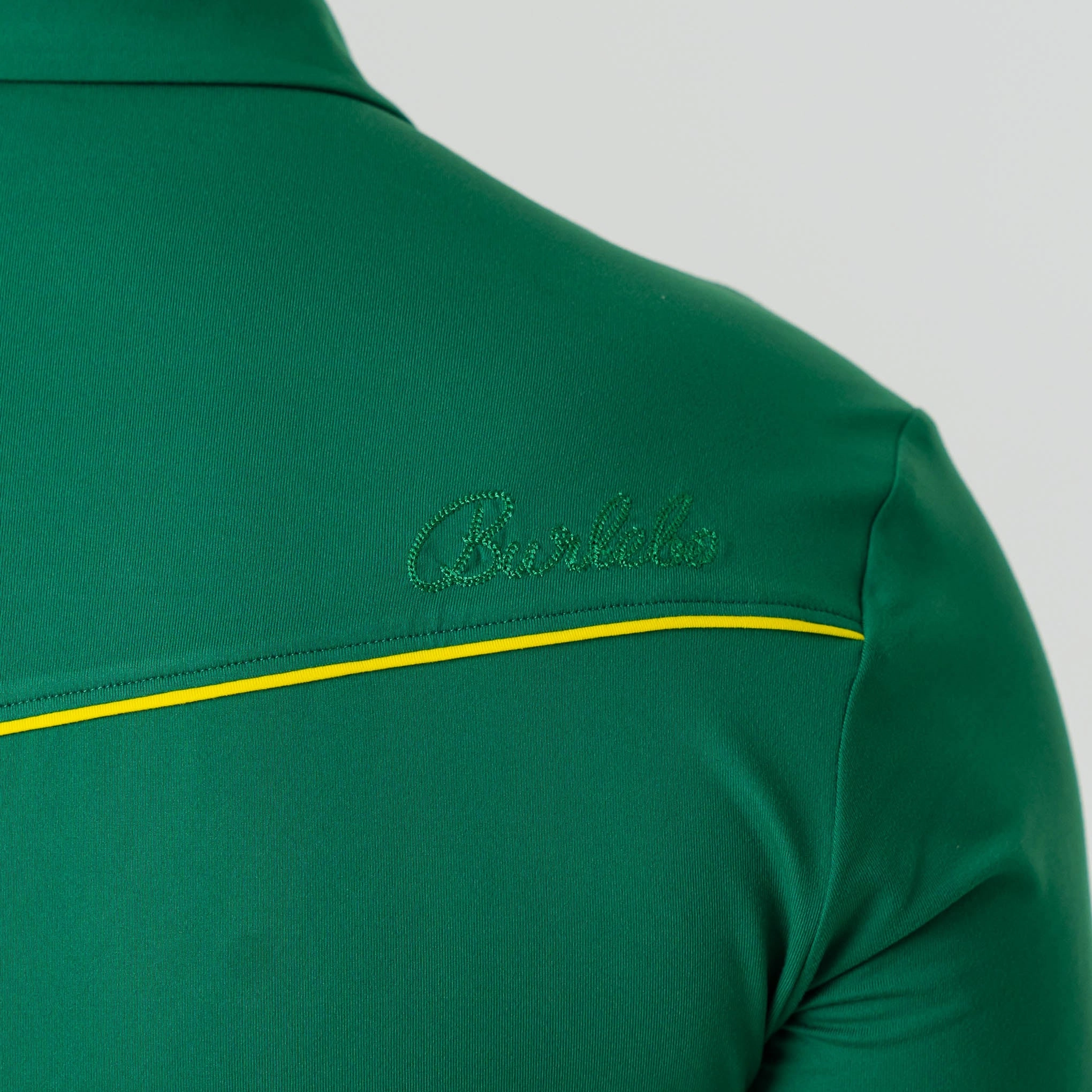 Performance Pearl Snap Polo - Green and Yellow
