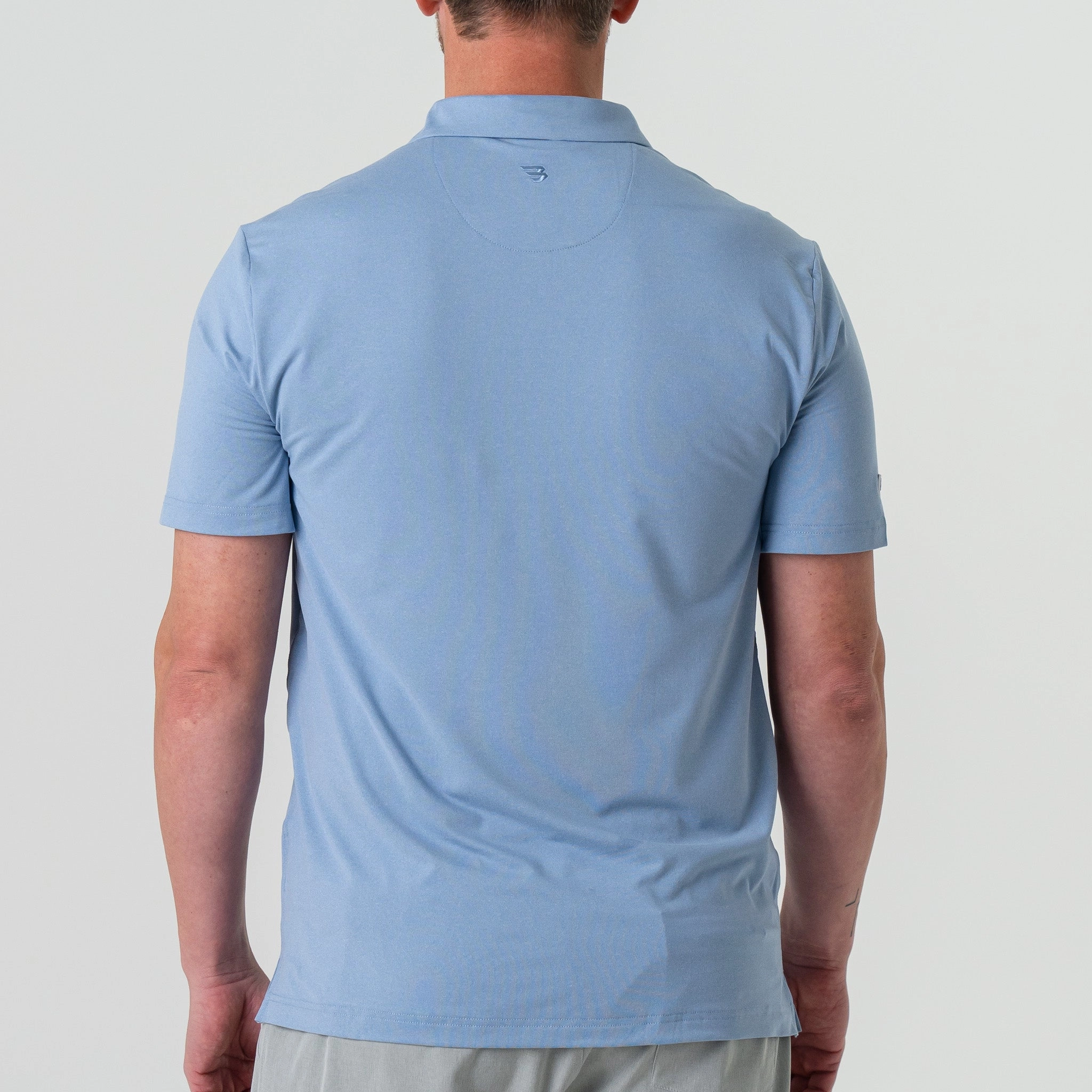 Performance Polo - Heather Sky Blue