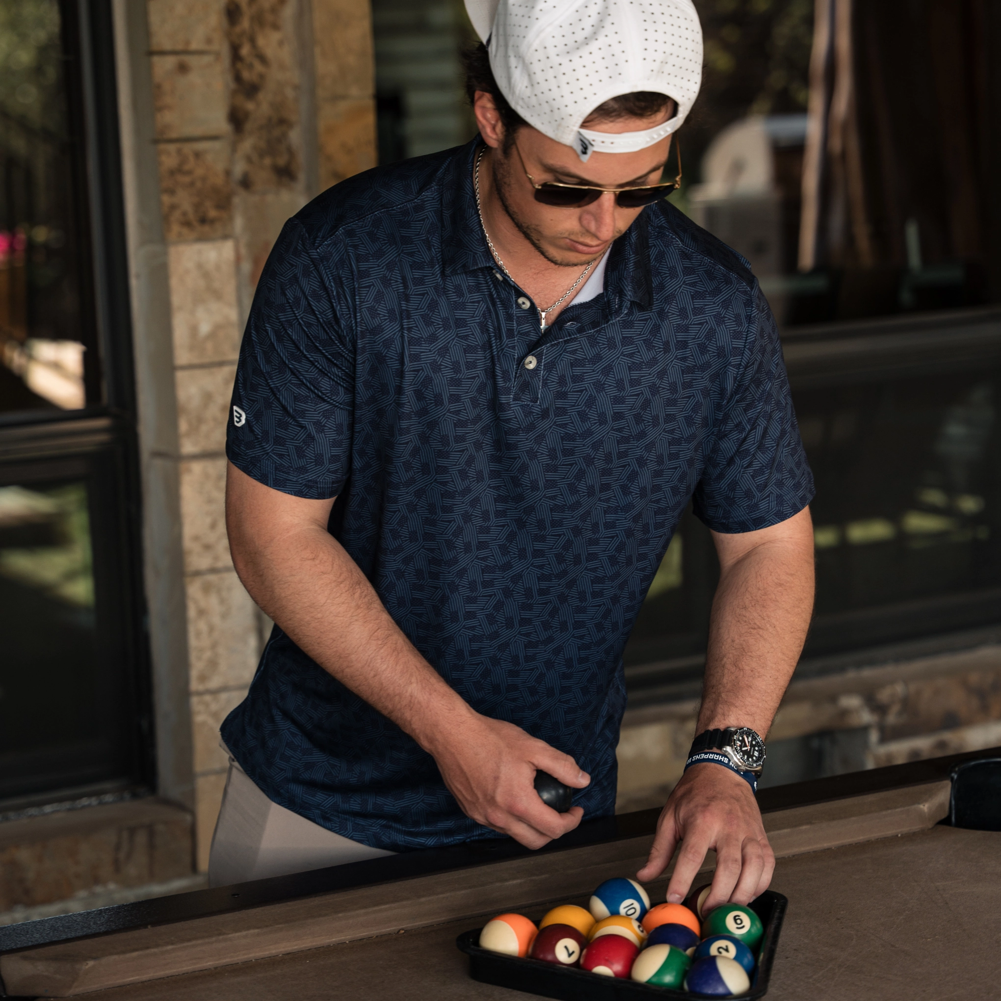 Performance Polo - Stars and Stripes - Navy
