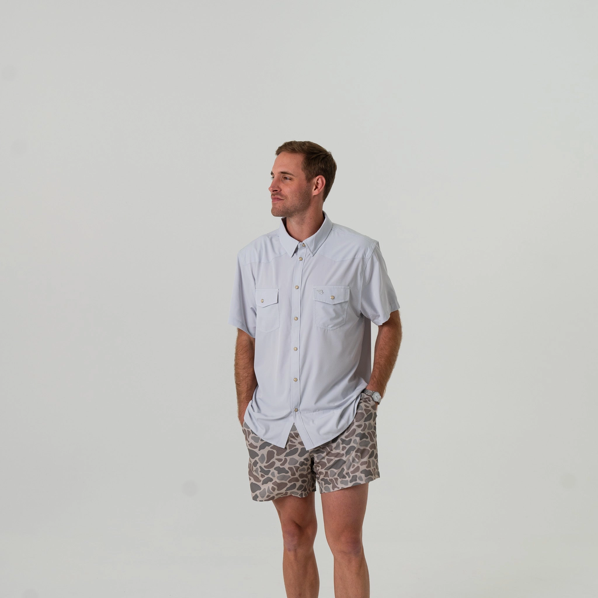 Performance Western Shirt -  Light Grey