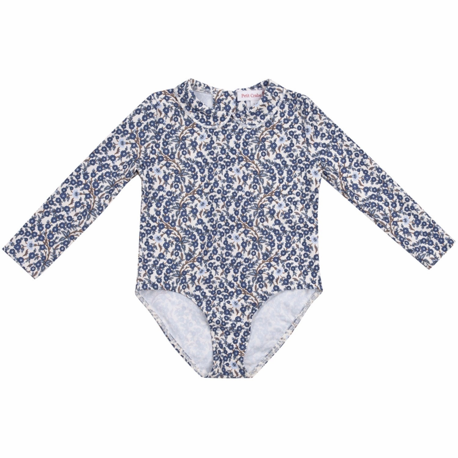 Petit Crabe Empress B Peeter Pan Collar Swimsuit L/S - Made With Liberty Fabric
