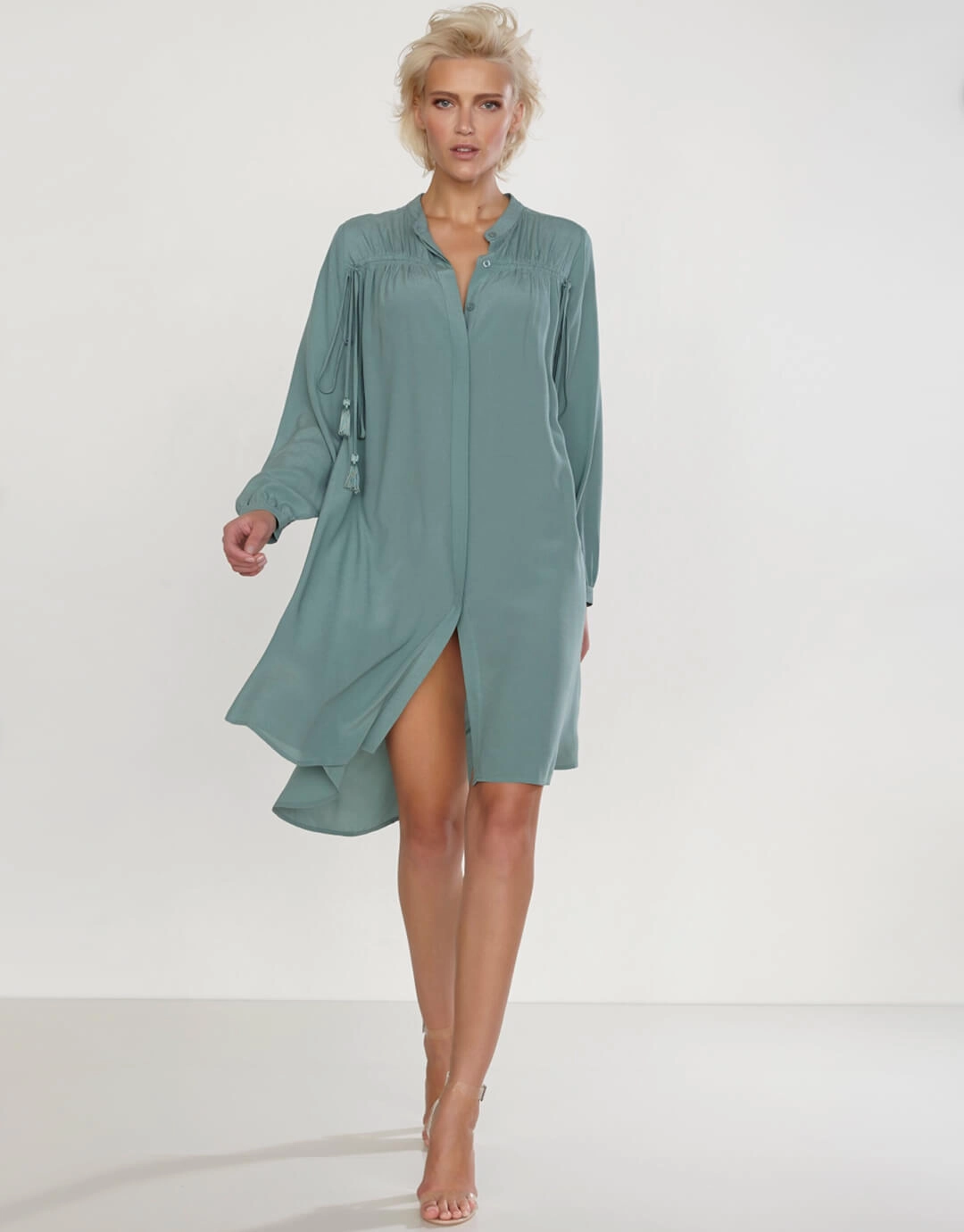Plumage Beach Shirt - Soft Moss