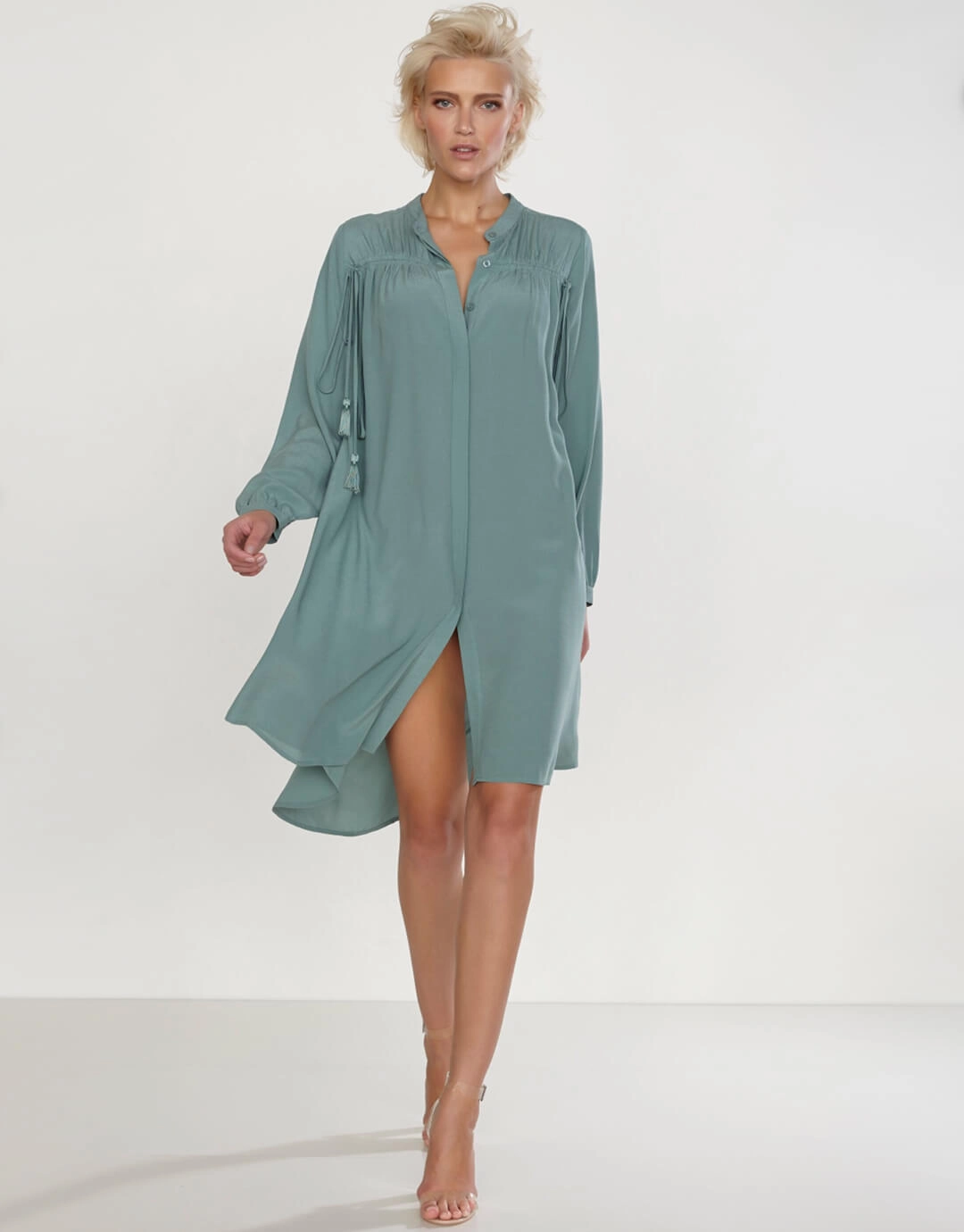 Plumage Beach Shirt - Soft Moss