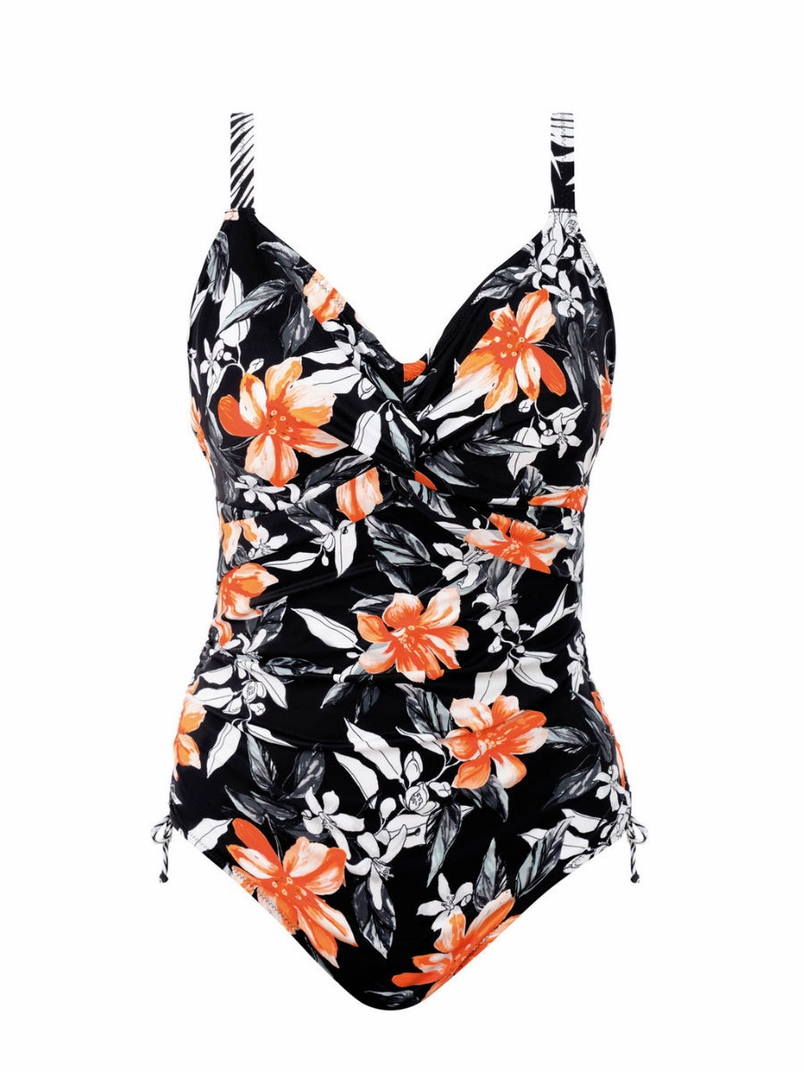 Port Maria Twist Front Swimsuit - Black