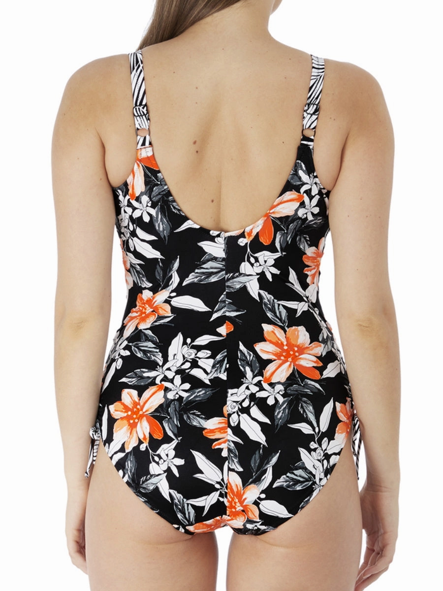 Port Maria Twist Front Swimsuit - Black