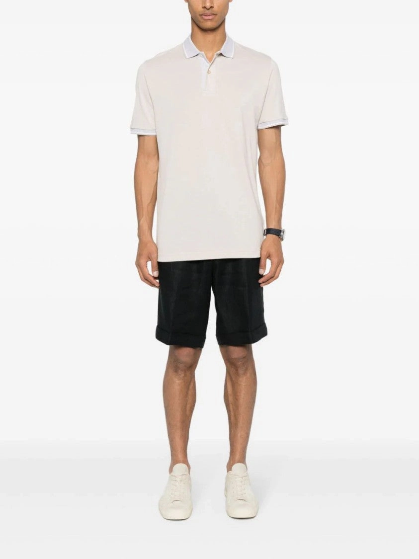 Pressed-Crease Linen Shorts