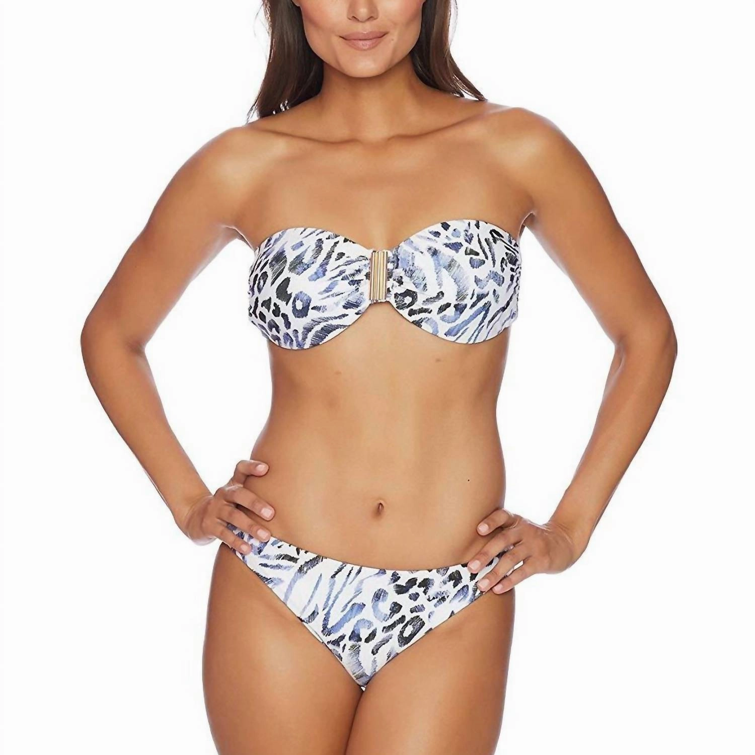 Prowl Molded Bandeau Bikini Top In White