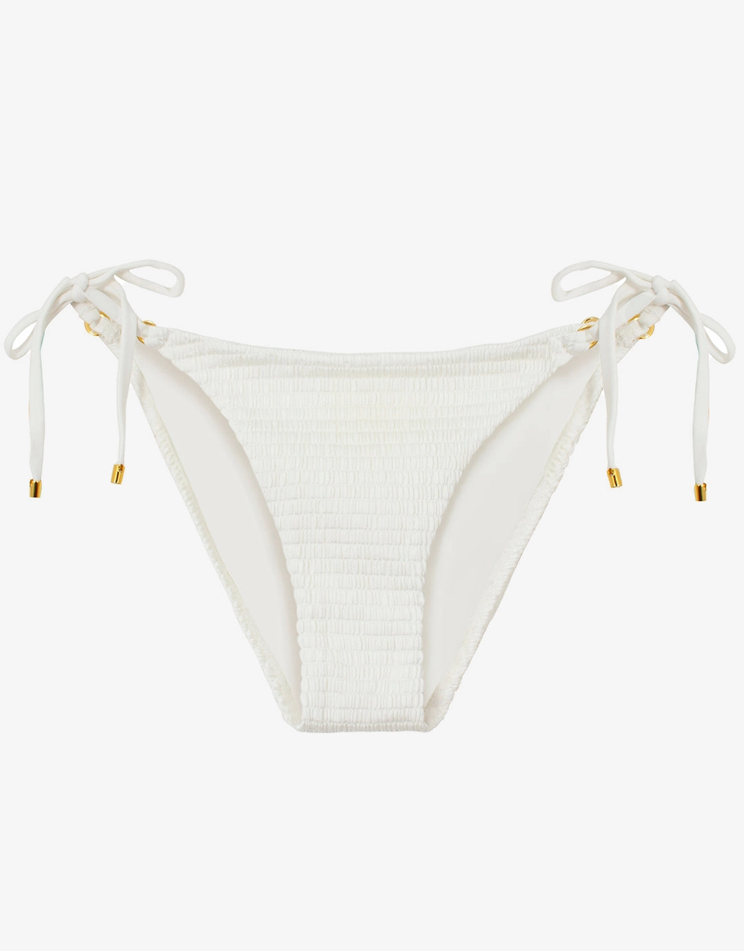 Pure Detail Tie Full Bikini Pant - White